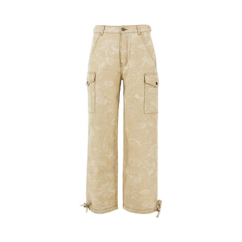 Etro Floral Jacqyard Canvas Cargo Pants